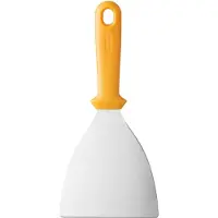 Super Merchant Heavy-duty pizzaspatel – ergonomisch ontwerp – roestvast staal – oranje – 263x132 mm