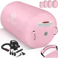 Kesser Airtrack Turnmat opblaasbaare Gymnastiek Rol - Air Roll voor Gymnastiek & Turnen Fitness Mat Bal Rol met elektrische lucht-pomp Gymnastiekrol - Roze, 100 x 60 cm