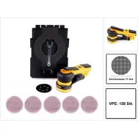 Mirka DEROS 325CV 77mm Exzenterschleifer Hub 2,5mm 250W Brushless ( MID3252011 ) + 158x Schleifscheibe ABRANET