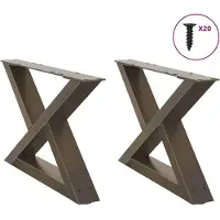 vidaXL Salontafelpoten 2 st 50x(30-31,3) cm staal naturel
