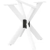 vidaXL Eettafelpoot spider vorm 85x85x(72-73) cm staal wit