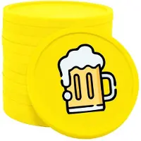 Combicraft Biermunten / Consumptiemunten Neon geel- Ø29mm enkelzijdig bedrukt - 100 stuks