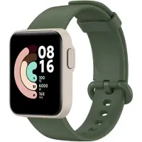 Strap-it Siliconen Smartwatch bandje - Geschikt voor Xiaomi Mi Watch Lite siliconen bandje - donkergroen - Horlogeband / Polsband / Armband