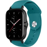 Strap-it Siliconen sport bandje - geschikt voor Xiaomi Amazfit GTS 1-2-3-4 - Mini / Amazfit Bip / Bip S / Bip Lite / Bip U Pro / Bip 3 / Amazfit GTR 42mm - groen-blauw