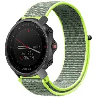 Strap-it Nylon smartwatch bandje - geschikt voor Polar Grit X / Grit X Pro / Vantage M / M2 / M3 / V3 - fluoriserend