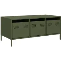vidaXL Salontafel 101,5x50x43,5 cm koudgewalst staal olijfgroen