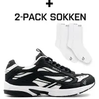 Dutch'd Sneakers laag 'Arena (Size runs small, order one size up)' zwart gemêleerd