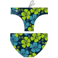 Turbo Surf Flower Swimming Brief Blauw 4XL Man
