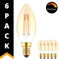Proventa Led Filament Lamp E14 - ‚åÄ 35 Mm - Dimbaar - Warm Wit - 6 X Vintage Led Kaarslamp