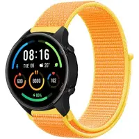 Strap-it Smartwatch bandje nylon - geschikt voor Xiaomi Watch S1 (Active/Pro) / Watch 2 Pro / Watch S3 / Mi Watch / Amazfit Balance / Bip 5 - oranje/geel