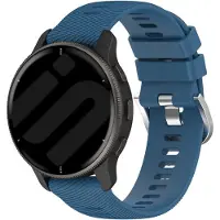 Strap-it Smartwatch siliconen bandje - geschikt voor Garmin Vivoactive 4 (45mm) / Venu 2 / Venu 3 / Forerunner 255 / Forerunner 265 - blauw
