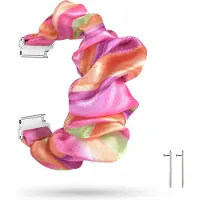 Strap-it Scrunchie bandje - geschikt voor Samsung Galaxy Watch Active / Active2 40 & 44mm / Galaxy Watch 1 42mm / Galaxy Watch 3 41mm / Gear Sport - kleurrijk