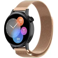 Strap-it Luxe Milanese bandje - geschikt voor Huawei Watch GT 2 42mm / GT 3 42mm / GT 3 Pro 43mm - rosé goud