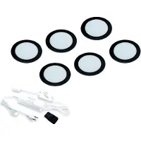 Hera FR-68 Led set van 6 spots met dimmer controller afstandsbediening 24V/30W zwart