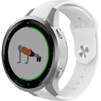 Strap-it Siliconen bandje geschikt voor Garmin Vivoactive 4s / Garmin Vivomove 3s / Garmin Venu 2s bandje - Sport bandje met druksluiting - Wit