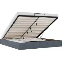 vidaXL Ottoman bedframe zonder matras 180x200 cm fluweel donkergrijs