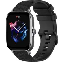 Strap-it Luxe siliconen bandje - geschikt voor Xiaomi Amazfit Bip / Bip Lite / Bip S / Bip U Pro / Amazfit GTS 1-2-3-4 / Amazfit GTR 42mm - zwart