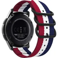 Strap-it Nylon gesp smartwatch bandje - geschikt voor Polar Ignite / Ignite 2 / Ignite 3 / Unite / Pacer - rood/wit/blauw