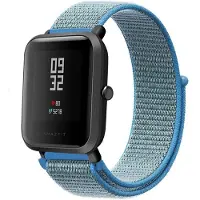 Strap-it Nylon bandje geschikt voor Xiaomi Amazfit Bip / GTS / GTS 2 / GTS 3 / GTS 4 - Mini / Bip Lite / Bip U / Bip U Pro - Blauw