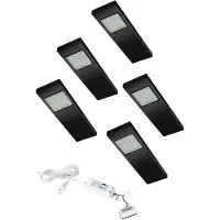 Doeco LED 12V Onderbouw set Dotty 5 Spots met Schakelaar kleur Zwart LVSET5DOTSZ