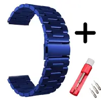 Strap-it bandje staal blauw + toolkit - geschikt voor Polar Vantage M / M2 / M3 / Grit X / Grit X Pro