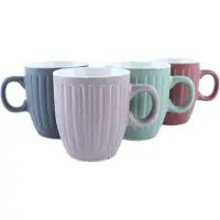 OTIX Koffiekopjes - met Oor - Set van 4 - Koffietassen - 150ml - Theemok - Aardewerk - MOSS