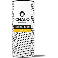 Chalo Vanilla Chai Latte - Indische Vegan Chai - 1KG - Herbruikbare koker, navulzak en maatschepje