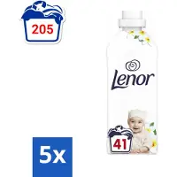 Lenor 5 x - Wasverzachter - Gevoelig - Milde Geur - 41 Wasbeurten - Voordeelverpakking - 5 stuks