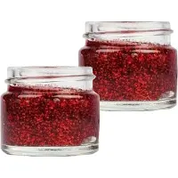 Superstar Glittergel voor lichaam/haar en gezicht - 2x - rood - 15 ml - Glitter schmink