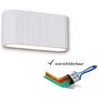 Artdelight Unieke wandlamp Lille wit met ribbels