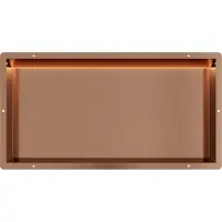 Guido Gusto Copper RVS Inbouwnis 30x60x7cm met tegelflens en RGB verlichting
