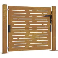vidaXL Poort vierkant 100x75 cm cortenstaal