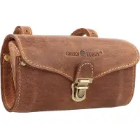 Green Burry Vintage Originele Fietstas Leer 17 cm brown