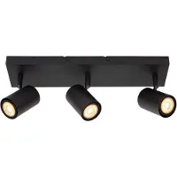 Lucide AMIGO - Plafondspot - 3xGU10 (MR16) - Zwart