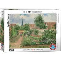 Eurographics Puzzel 6000-0825 - Groente tuin in Eragny met bewolkte lucht, naar het werk van Pissarro - 1000 stukjes
