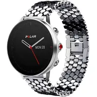 Strap-it Stalen schubbenpatroon bandje - geschikt voor Polar Grit X / Grit X Pro / Vantage M / M2 / M3 / V3 - zwart