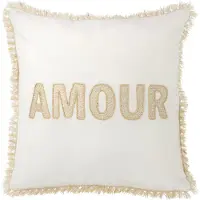 J-Line kussen amour textiel /goud 45x45x3.75cm