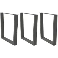 vidaXL Eettafelpoten 3 st V-vormig 90x(72-73,3) cm staal antraciet