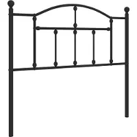 vidaXL Vervangend hoofdbord 100 cm metaal zwart