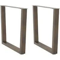 vidaXL Eettafelpoten 2 st V-vormig 90x(72-73,3) cm staal naturel