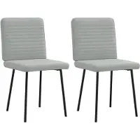 vidaXL Eetkamerstoelen 2 st fluweel lichtgrijs