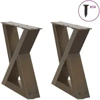 vidaXL Salontafelpoten 2 st 40x(30-31,3) cm staal naturel