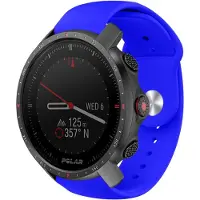 Strap-it Sport siliconen bandje - geschikt voor Polar Vantage M / M2 / M3 / Grit X / Grit X Pro - blauw