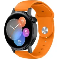 Strap-it Siliconen sport bandje - geschikt voor Huawei Watch GT 2 42mm / GT 3 42mm / GT 3 Pro 43mm - oranje