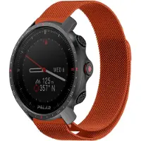 Strap-it Milanees smartwatch bandje - geschikt voor Polar Vantage M / M2 / M3 / Vantage V3 / Grit X / Grit X Pro / Grit X2 Pro - oranje