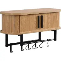 Furnilux Kapstok 60 x 24 x 32 cm smal wandkapstok kiruna 8 haken licht