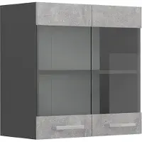 Vicco R-Line Glazen keukenkast – 60 cm Beton