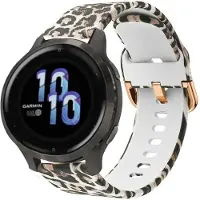 Strap-it Siliconen bandje geschikt voor Garmin Vivoactive 4s / Garmin Vivomove 3s / Garmin Venu 2s bandje - Panterprint - Tijgerprint - - Luipaard print - Lucky Leopard