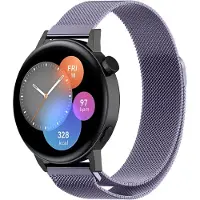 Strap-it Luxe Milanese bandje - geschikt voor Huawei Watch GT 2 42mm / GT 3 42mm / GT 3 Pro 43mm - lichtpaars