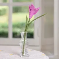 Sjaal met Verhaal Vilt Bloem - Krokus Roze - 25cm - Duurzaam & Fairtrade Homedecoratie